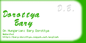 dorottya bary business card